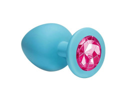 Анальная пробка Emotions Cutie Large Turquoise pink crystal 4013-03Lola-foto2