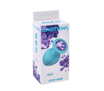 Анальная пробка Emotions Cutie Large Turquoise light purple crystal 4013-04Lola