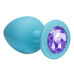 Анальная пробка Emotions Cutie Large Turquoise light purple crystal 4013-04Lola