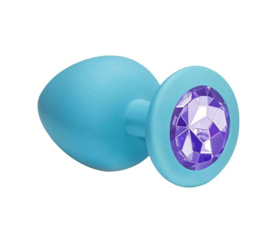 Анальная пробка Emotions Cutie Large Turquoise light purple crystal 4013-04Lola