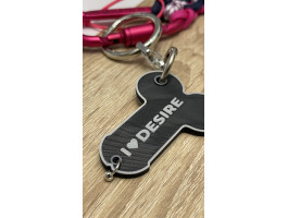 Брелок "I love Desire" в ассортименте с подвесом model-06 (голубой с желто-голубым шнуром)-foto6