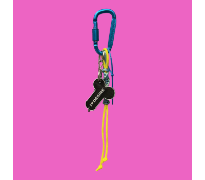 Брелок "I love Desire" в ассортименте с подвесом model-06 (голубой с желто-голубым шнуром)