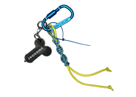 Брелок "I love Desire" в ассортименте с подвесом model-06 (голубой с желто-голубым шнуром)