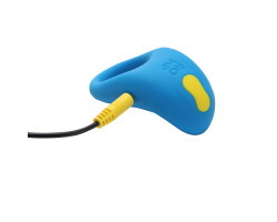 Эрекционное кольцо Romp Juke с вибрацией, синее-foto4