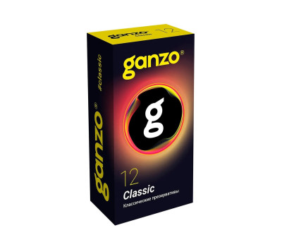 ПРЕЗЕРВАТИВЫ GANZO CLASSIC №12 BLACK EDITION (классические с обильной смазкой)