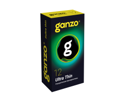 ПРЕЗЕРВАТИВЫ GANZO ULTRA THIN №12 BLACK EDITION (ультратонкие), 12 шт. в упак ЧЕРНЫЕ
