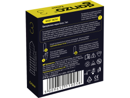 ПРЕЗЕРВАТИВЫ GANZO EXTASE №3 BLACK EDITION (анатомические с точечной и ребристой текстурой) ЧЕРНЫЕ-foto2
