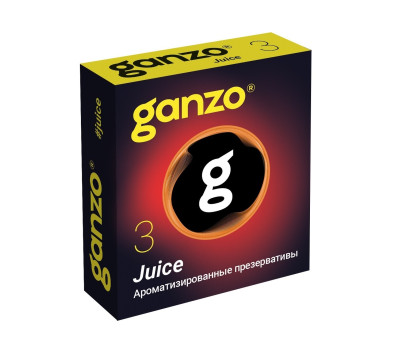 ПРЕЗЕРВАТИВЫ GANZO JUICE №3 BLACK EDITION (Ароматизированные: ваниль, ежевика, тутти-фрутти) ЧЕРНЫЕ