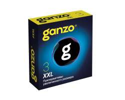 ПРЕЗЕРВАТИВЫ GANZO XXL №3 BLACK EDITION (увеличенного размера) ЧЕРНЫЕ 3 ШТ