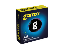 ПРЕЗЕРВАТИВЫ GANZO XXL №3 BLACK EDITION (увеличенного размера) ЧЕРНЫЕ 3 ШТ