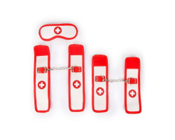 КОМПЛЕКТ (наручники, оковы, маска) PVC арт. NTB-80329