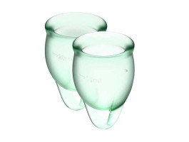 Набор менструальных чаш Satisfyer Feel confident Menstrual Cup (light green)