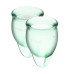 Набор менструальных чаш Satisfyer Feel confident Menstrual Cup (light green)