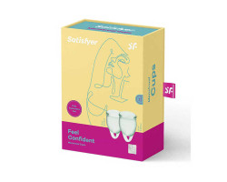 Набор менструальных чаш Satisfyer Feel confident Menstrual Cup (light green)-foto2