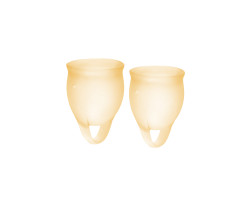 Набор менструальных чаш Satisfyer Feel confident Menstrual Cup (orange)-foto2