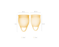 Набор менструальных чаш Satisfyer Feel confident Menstrual Cup (orange)-foto17
