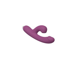 Силиконовый вибратор-кролик с вакуумным клиторальным отростком фиолетовый SW3015-foto3