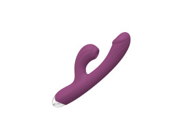 Силиконовый вибратор-кролик с вакуумным клиторальным отростком фиолетовый SW3015-foto2
