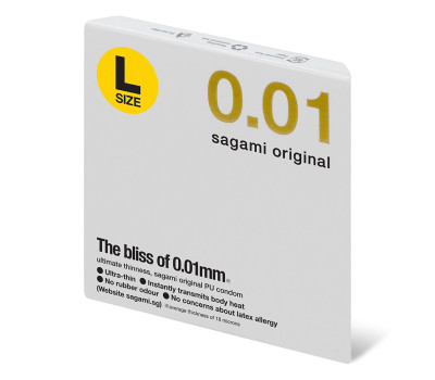 Презервативы Sagami Original 001 L-Size полиуретановые, увеличенного размера, 1 шт.