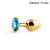 GOLDEN PLUG SMALL (втулка анальная) цвет кристалла голубой, L 72 мм, D 28 мм, ве