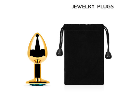GOLDEN PLUG SMALL (втулка анальная) цвет кристалла голубой, L 72 мм, D 28 мм, ве