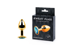 GOLDEN PLUG SMALL (втулка анальная) цвет кристалла голубой, L 72 мм, D 28 мм, ве
