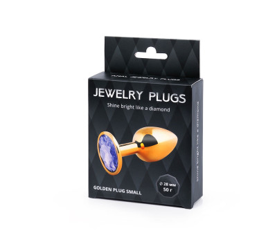 GOLDEN PLUG SMALL (втулка анальная) цвет кристалла светло-филетовый, L 72 мм, D