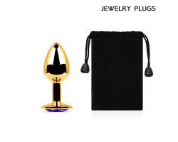 GOLDEN PLUG SMALL (втулка анальная) цвет кристалла светло-филетовый, L 72 мм, D-foto4