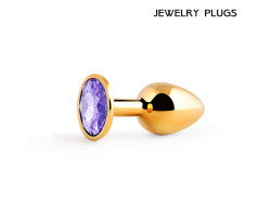 GOLDEN PLUG SMALL (втулка анальная) цвет кристалла светло-филетовый, L 72 мм, D-foto2
