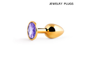 GOLDEN PLUG SMALL (втулка анальная) цвет кристалла светло-филетовый, L 72 мм, D-foto2