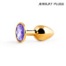 GOLDEN PLUG SMALL (втулка анальная) цвет кристалла светло-филетовый, L 72 мм, D