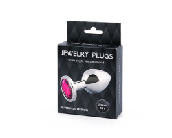 SILVER PLUG MEDIUM (втулка анальная), L 82 мм, D 34 мм, вес 90г, цвет кристалла-foto4
