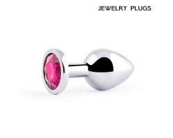 SILVER PLUG MEDIUM (втулка анальная), L 82 мм, D 34 мм, вес 90г, цвет кристалла-foto2