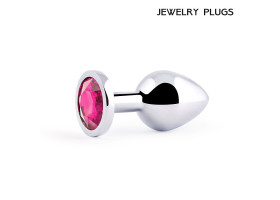 SILVER PLUG MEDIUM (втулка анальная), L 82 мм, D 34 мм, вес 90г, цвет кристалла-foto2