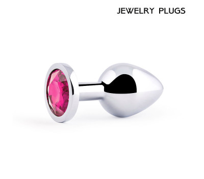 SILVER PLUG MEDIUM (втулка анальная), L 82 мм, D 34 мм, вес 90г, цвет кристалла