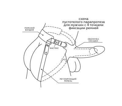 Харнесс мужской пустотелый классический MEN Style