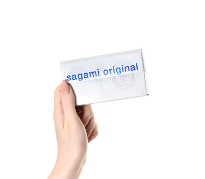 **SAGAMI Original Quick 002 - 6шт Полиуретановые Презервативы 0,02 мм, быстронадеваемые с язычком