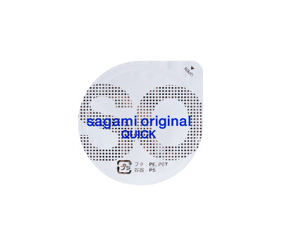 **SAGAMI Original Quick 002 - 6шт Полиуретановые Презервативы 0,02 мм, быстронадеваемые с язычком
