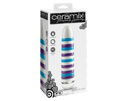Вибратор бирюзово-фиолетовый CERAMIX №8-foto4