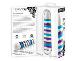 Вибратор бирюзово-фиолетовый CERAMIX №8-foto3