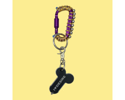 Брелок "I love Desire" в ассортименте с подвесом model-16 (фиолетовый с бусинами)-foto2