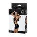 Платье Glossy из материала Wetlook с красной шнуровкой, черный, S