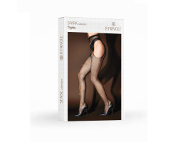 Колготки с вырезами искрящиеся стразами в сетку (Spark) (S/M)