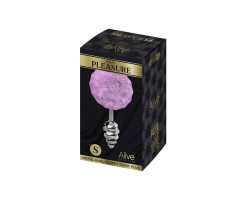 Пробка анальная Metal Anal Fluffly Twist Plug S Purple 70390AL-foto2