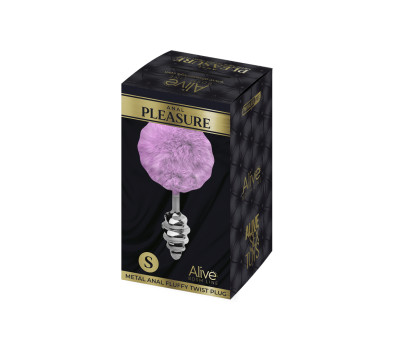 Пробка анальная Metal Anal Fluffly Twist Plug S Purple 70390AL