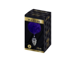 Пробка анальная Metal Anal Fluffly Twist Plug S Dark Purple 71009AL-foto2