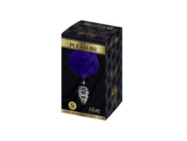 Пробка анальная Metal Anal Fluffly Twist Plug S Dark Purple 71009AL-foto2