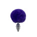 Пробка анальная Metal Anal Fluffly Twist Plug S Dark Purple 71009AL