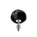 Пробка анальная Metal Anal Fluffly Twist Plug S Black 70391AL