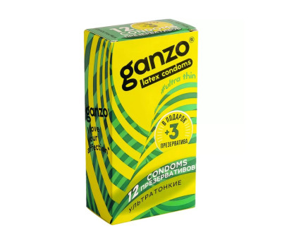 GANZO Презервативы 15 шт (Ultra thin / Ультратонкие)